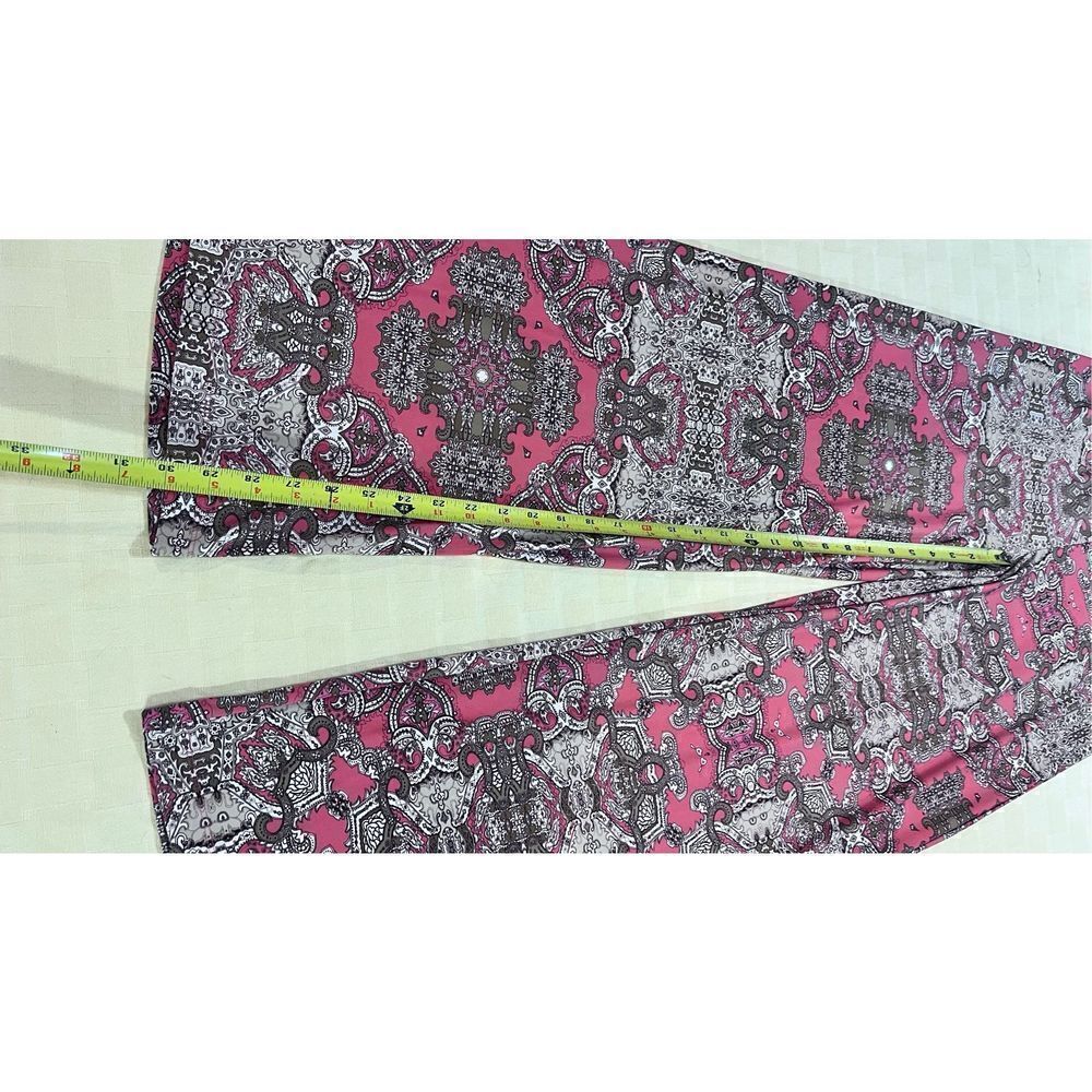 CHICOS PINK BROWN PALAZZO PANTS SIZE 8-10 - Picture 8 of 8
